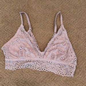 NWOT AEO Creamy Beige Eyelet Style Lace Bralette Festival top
